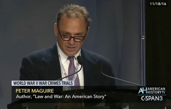  Peter Maguire speaking at the World War II Museum in New Orleans, LA, 2016