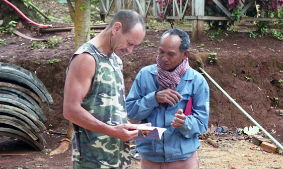 Vogel and his Bunong teacher and collaborator, Nch&ouml;&ouml;p.